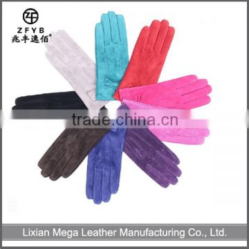 Good Quality New color pig suede leather gloves pig leather gloves factory