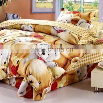 100%cotton fashion bear cartoon printed baby bedding set