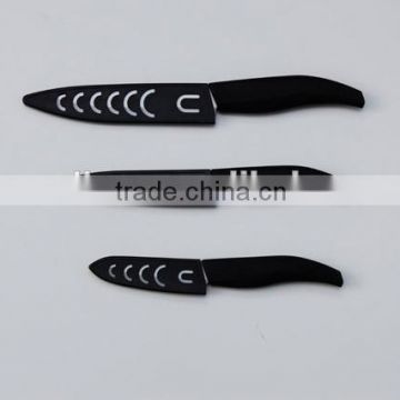 3pcs set of Ceramic Fruit Knife, Paring Knife, Utility Knife with PP Sheath Blade Protector