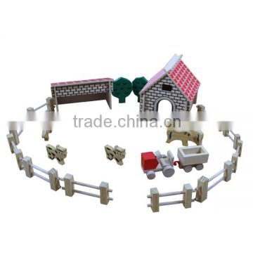 Wooden farm house toy for kids