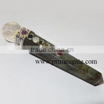 Labradorite Chakra Obelisk | 7 Chakra Pendulum for sale | chakra Healing Pendulum