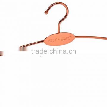 Wholesale Embossed Logo Metal Underclothes Hanger With Clips