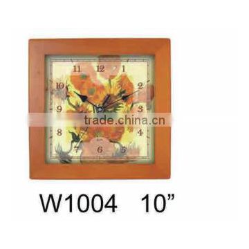 10 inch square classical kids wall clock