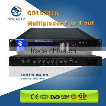 COL5281A Digital mpeg-2 TS re-multlplexing 8 channels ASI input multiplexer