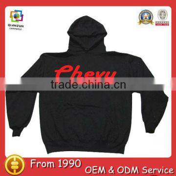 High quality fashion cheap black sport men printed hoodies