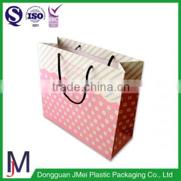 Top quality custom logo paper shopping bag, standard size shopping bag, reusable shopping bag