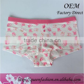 Customized color and size modal Underwear teen sexy girls briefs with printing