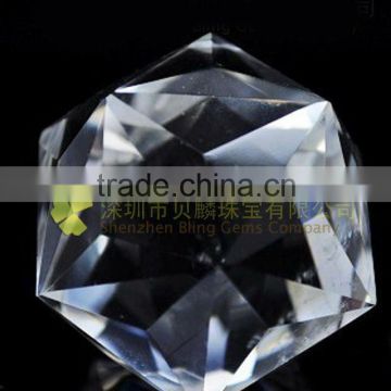 Hot seller natural semi precious stone rock crystal multiangualr spheres