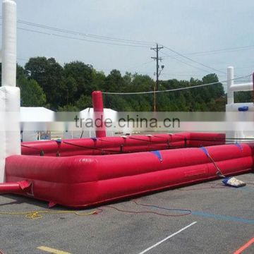 commercial inflatable volleyball field for adults,cheap inflatable football picth/Foosball pitch combo games 3 in 1