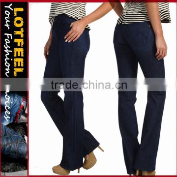 Women skinny fit in the hip and thigh narrow boot cut opening (LOTX273)