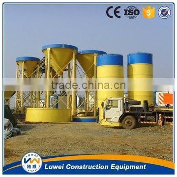 sheet silo for mobile concrete block machine