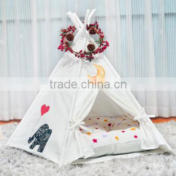 High-Quality wholesale OEM cotton canvas PET play room sleep dog tent