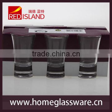 glass factory supply high quality transparent and printing color shot glass