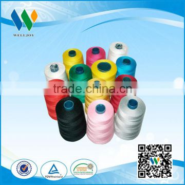 100% spun polyester sewing thread dyed on the plastic cone