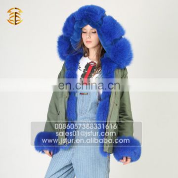 Wholesale China Women Winter London Style Real Fox Fur Parka
