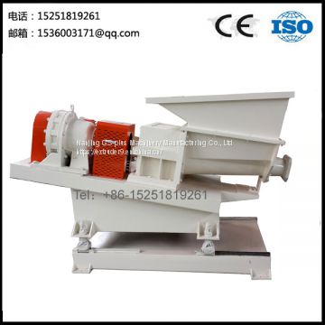Conical twin screw force feeder for plastic compounds