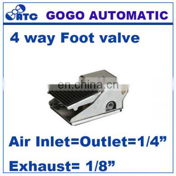 FV series direct acting 3 way & 4 way Aluminum alloy pneumatic air foot valve