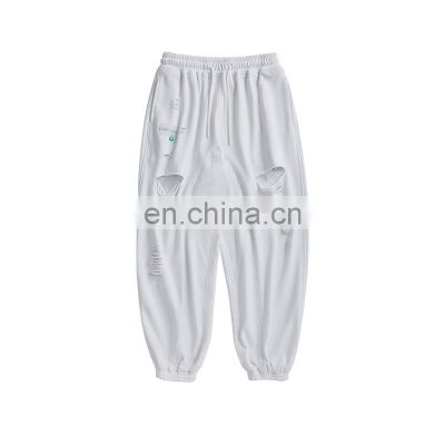 2022 high quality summer fitness plain boy's fabric gym joggers trousers for men