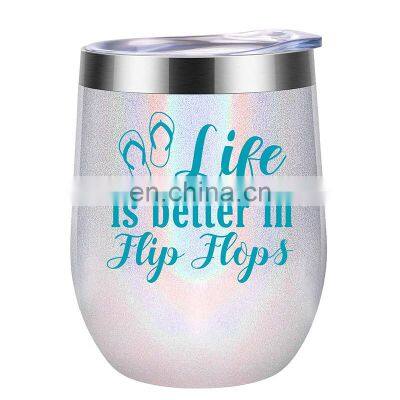 Best selling thermal multicolor egg shape 12oz wholesale stainless steel tumbler
