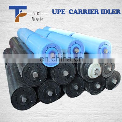 uhmwpe belt conveyor polymer idle pe conveyor hard plastic roller in machinary