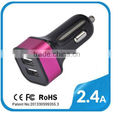 high quality Dual USB Universal Car Charger for car 2.4A