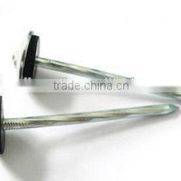 umbrella roofing nail with rubber