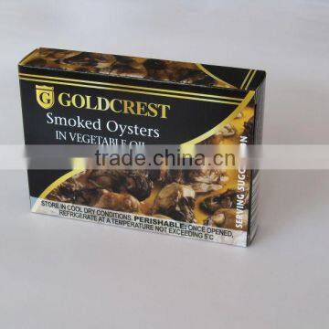 High quality Canned Smoked Oysters in soybean oil