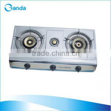 Stainess Steel Gas Cooker with 3 Burners