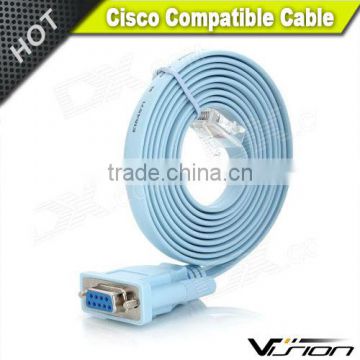 6ft Rollover Console Cable DB9 Female to RJ45 Male for Cisco 72-3383-01