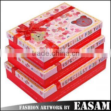 Three sets creative delicate paper gift box/custom gift box/gift box packaging