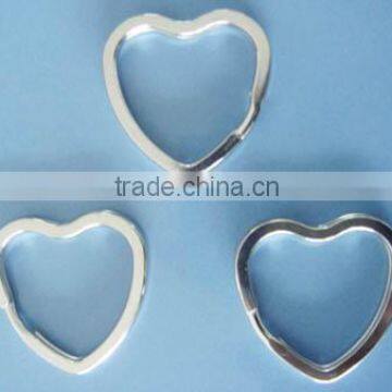 elegant design nickel color heart shape key ring