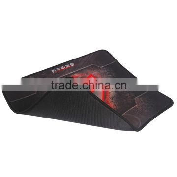 Professional mouse mat, speedy fabric rubber mouse pad with locked edge
