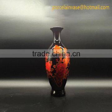 2016 high quality black modern pottery vase