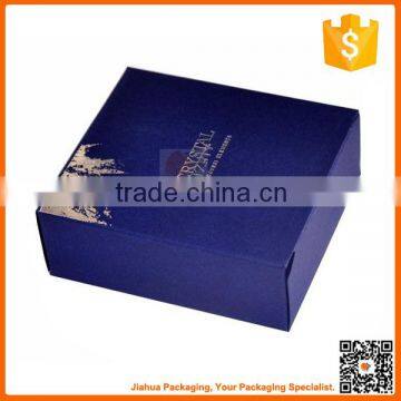 Blue luxury corrugated paper shipping box