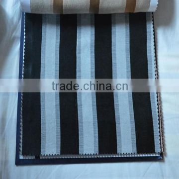Wholesale stripe jacquard pattern blackout curtain fabric for bedroom curtains