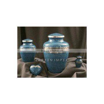 Avalon Blue 10" Solid Brass Cremation Urn