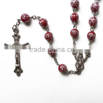 Wholesale goods from china catholic plastic rosary glass rosary stone rosary