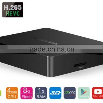 Q1 Hisilicon Hi3798m Quad Core 4K Android TV with 1GB RAM 8GB EMMC FLASH KODI pre-installed box