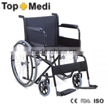 Lightweight Steel Manual Economy Type Wheelchair for Disabled People
