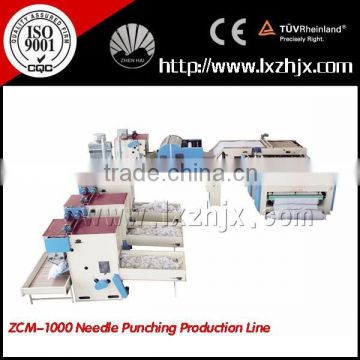 ZCM-1000 geotextile nonwoven production line, needle felt production line