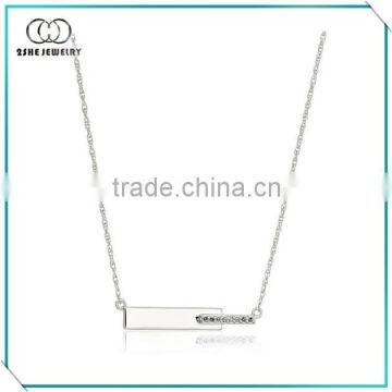 Popular plate necklace rhodium jewelry plating