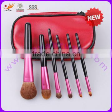 6pcs gift brush for girls with zipper pouch