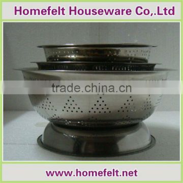 2014 hot selling shallow stainless steel bowl
