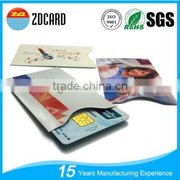 Factory Direct Aluminum Foil RFID Blocking Card Sleeves