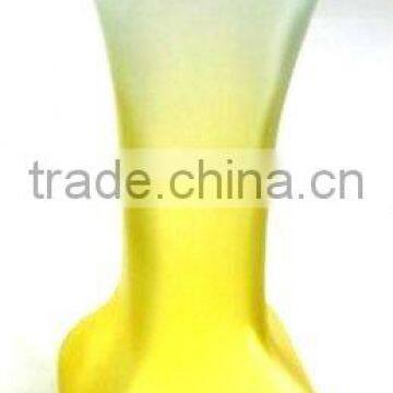 Gradualed color hand blown glass vase