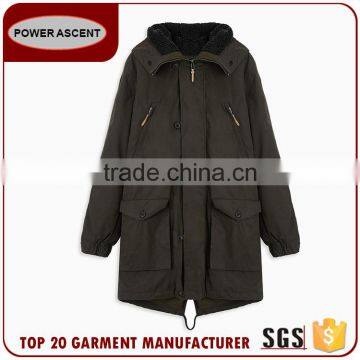 Winter Warm Men's Long Pollar Cotton Hoody Coat Padded Jacket Made In China