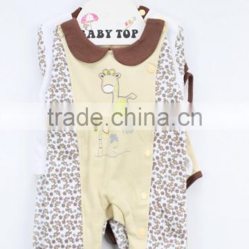 Wholesale 100% Cotton Brown Romper 8Pcs Summer New Born Clothing Set Baby Boys Clothing Set With Good Quality 8TB1-102