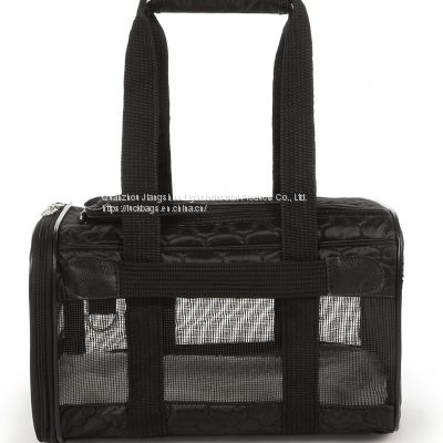 Oxford Fabric Mesh Breathable airline approved Small Animal Cages Transport Bag Dog Cats Travel Handbag Pet Carriers