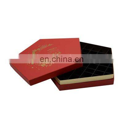 Custom pentagon shape new year Christmas candy gift packaging box