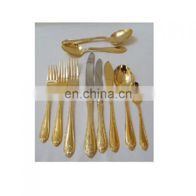 gold plated antique cutlery